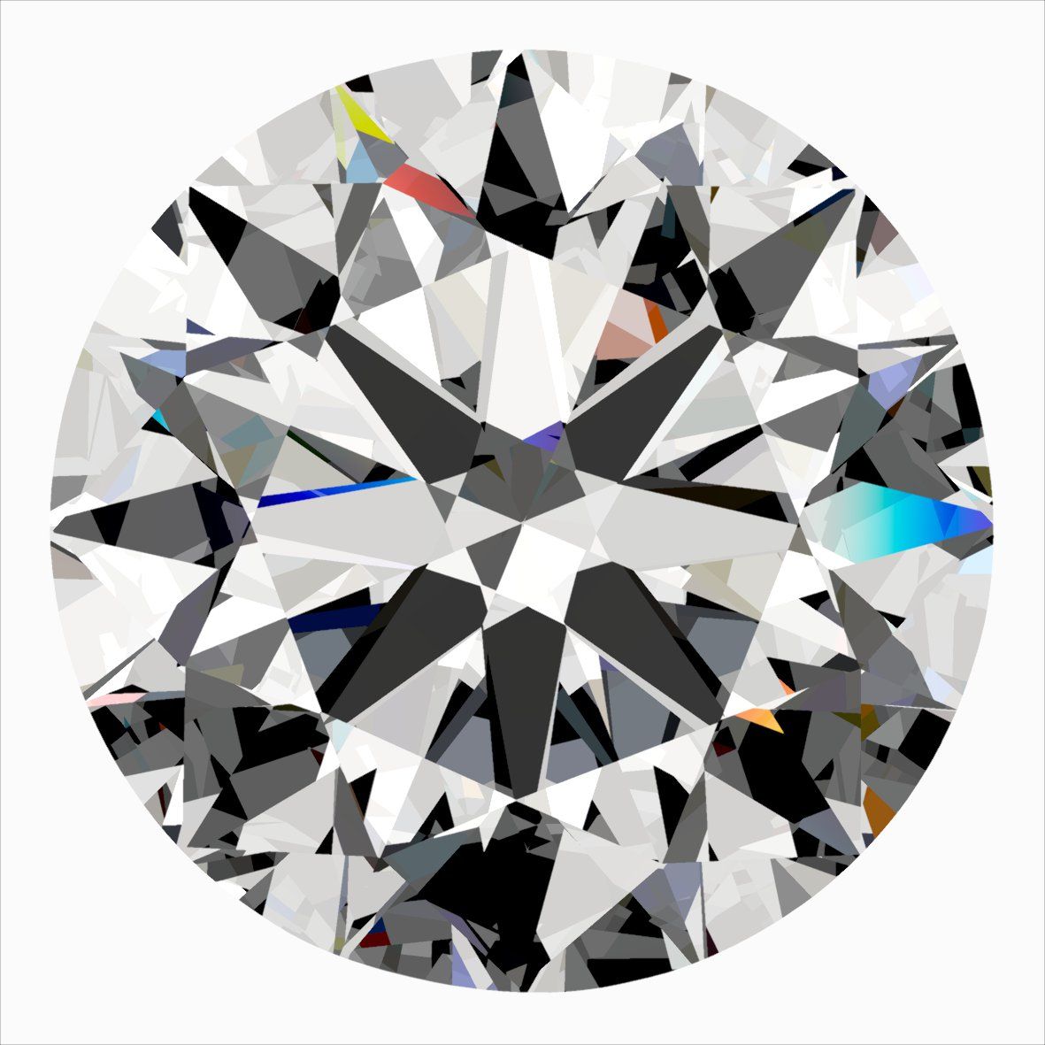 Diamant Rond 0.50 ct - Couleur F - Pureté VS2