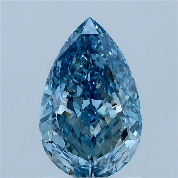 1.52 CT Fancy Vivid Blue PEAR