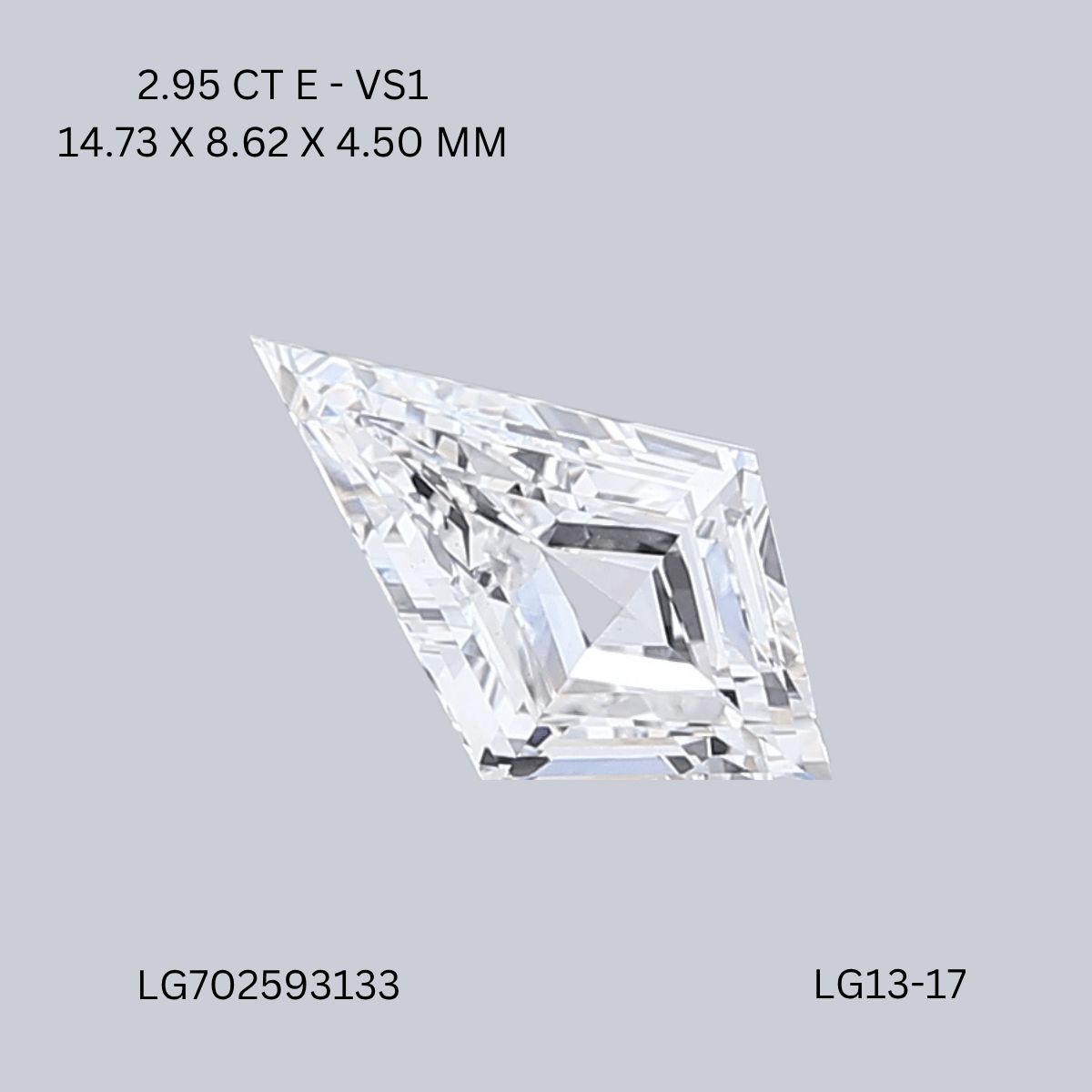 2.95 ct lab-grown Kite Diamond