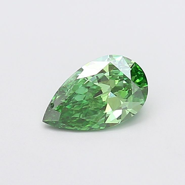 1.01 CT Fancy Vivid Green PEAR