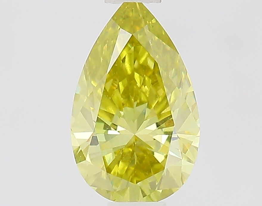 0.81 CT Fancy Intense Greenish Yellow PEAR