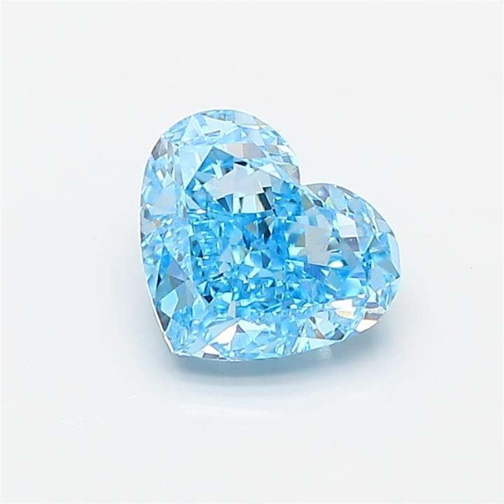 1.08 CT Fancy Vivid Blue HEART