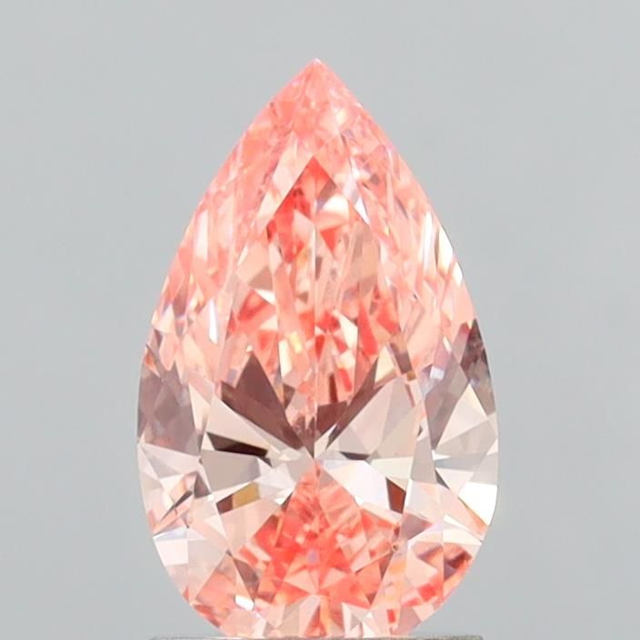 1.57 CT Fancy Intense Orangey Pink PEAR