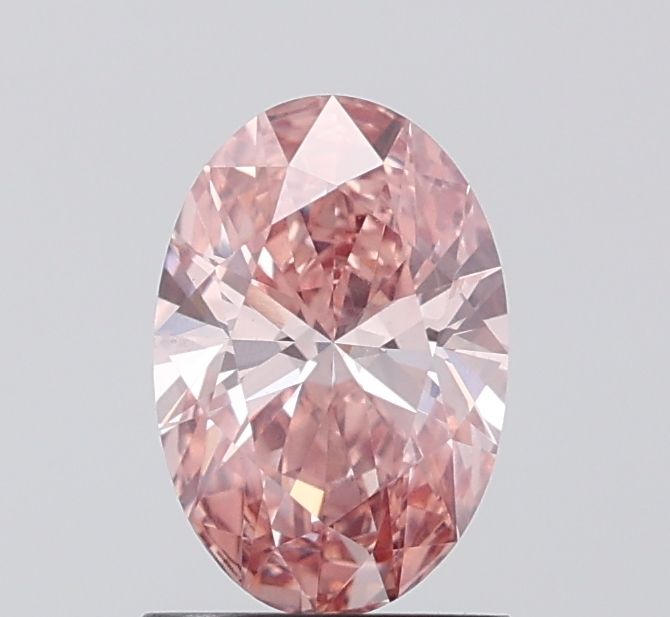 0.98 CT Fancy Intense Brownish Pink OVAL