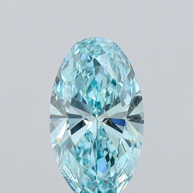 1.12 CT Fancy Vivid Blueish Green OVAL