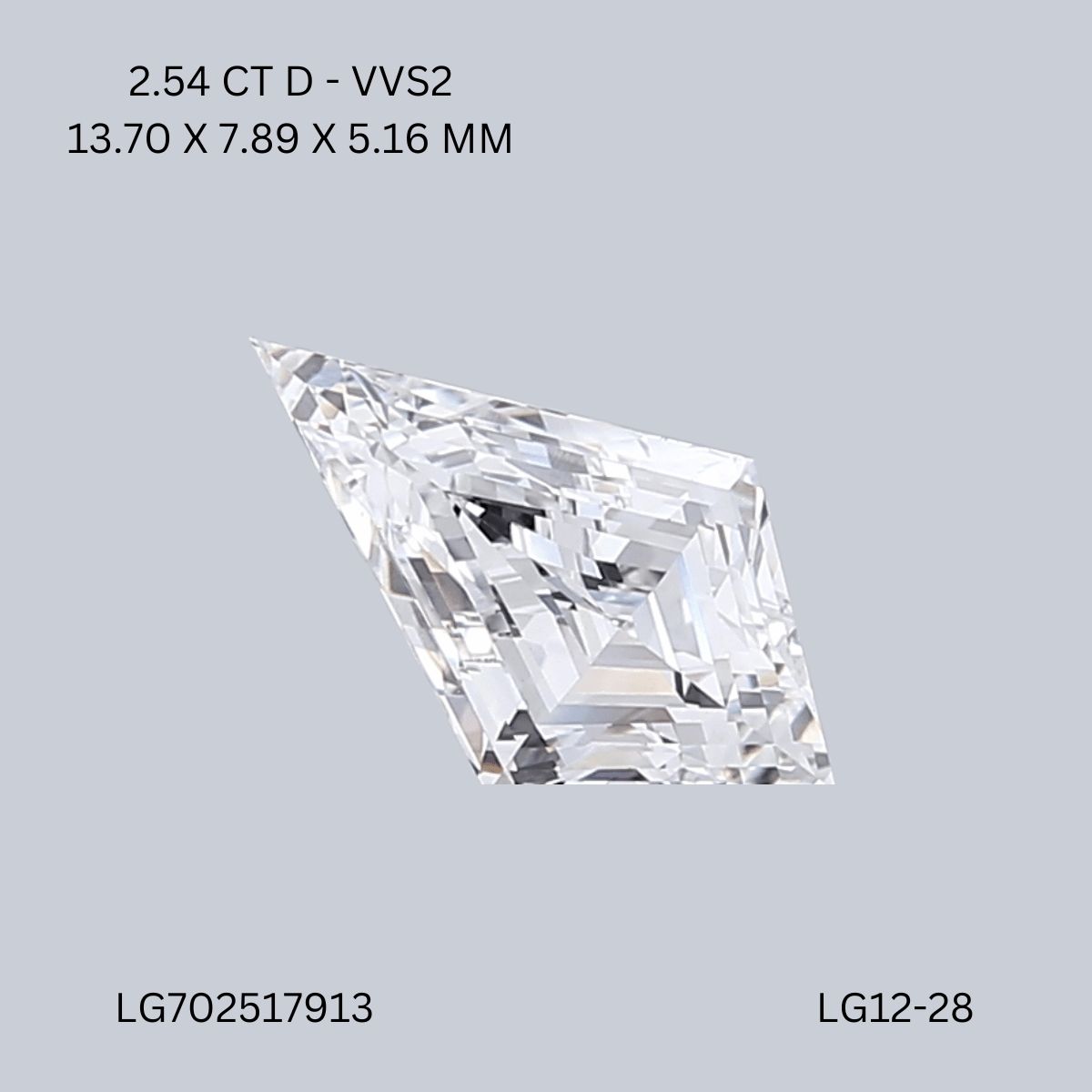 2.54 ct lab-grown Kite Diamond