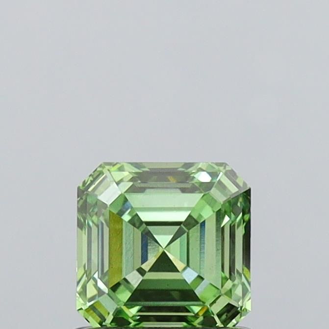 1.02 CT Fancy Vivid Green ASSCHER