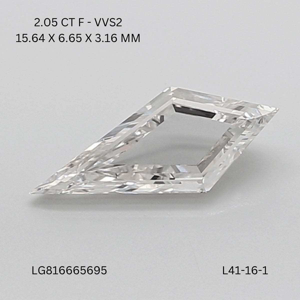 2.05 ct lab-grown Kite Diamond