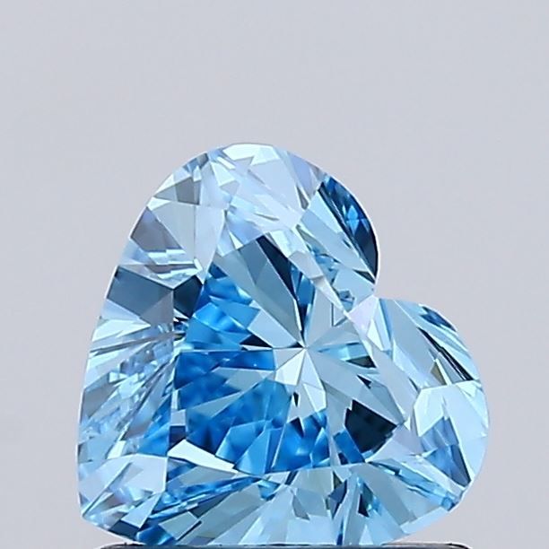 1.0 CT Fancy Vivid Blue HEART