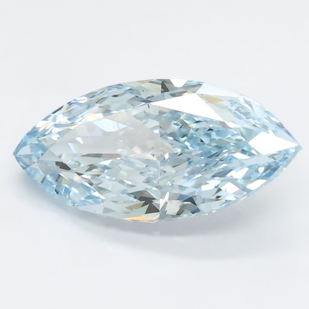 2.79 CT Fancy Vivid Blue MARQUISE