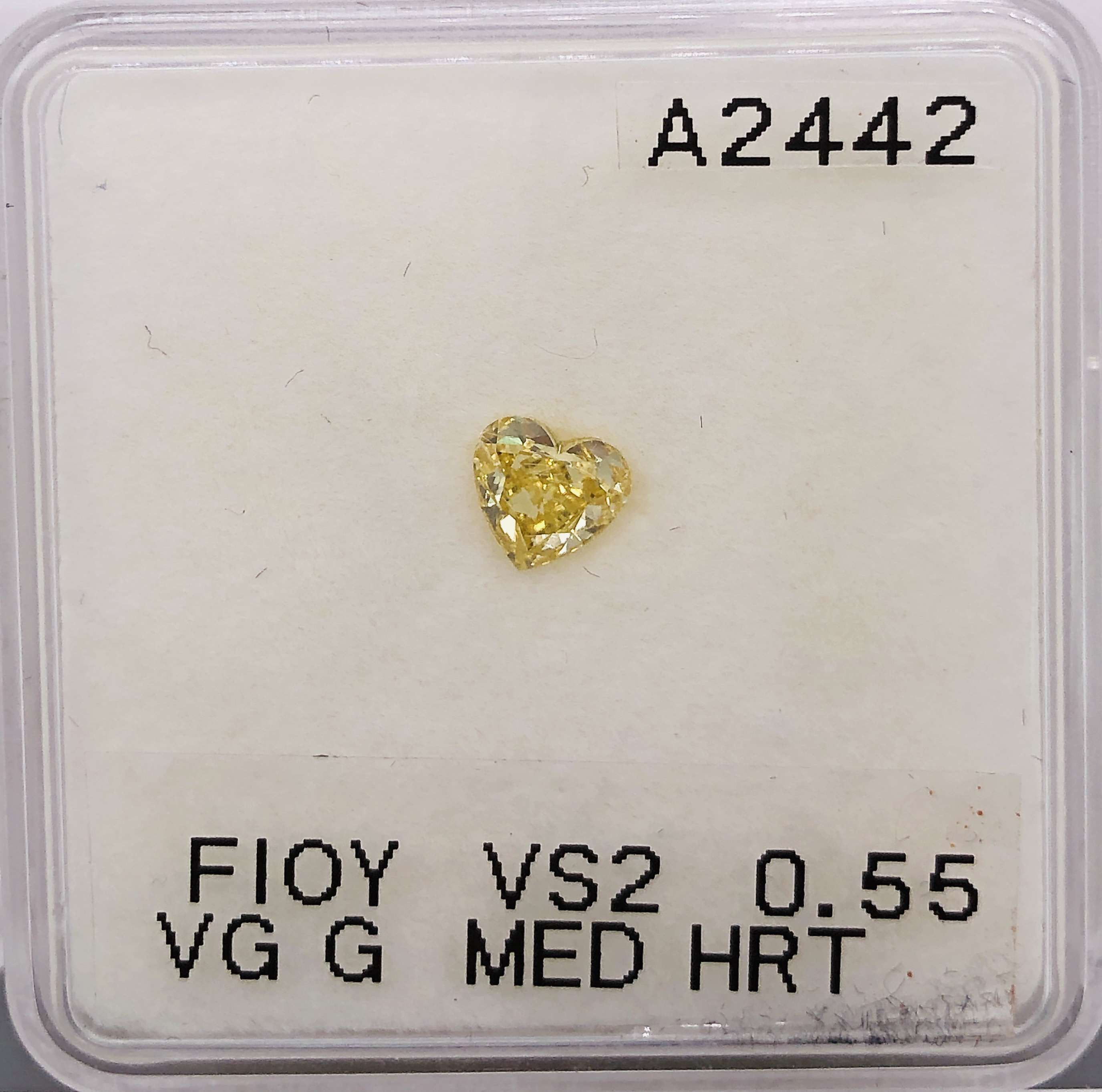 Diament 0.55 ct Fancy Intense Orangey Yellow/VS2