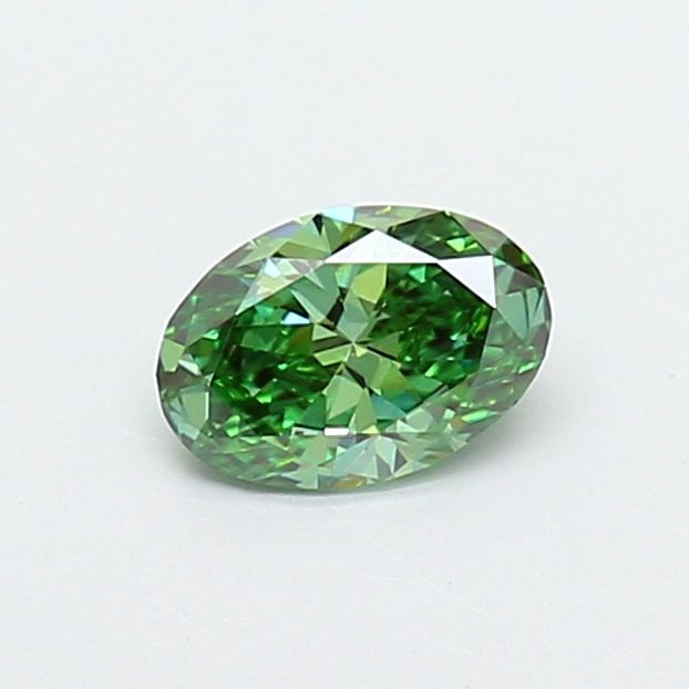 0.51 CT Fancy Vivid Green OVAL