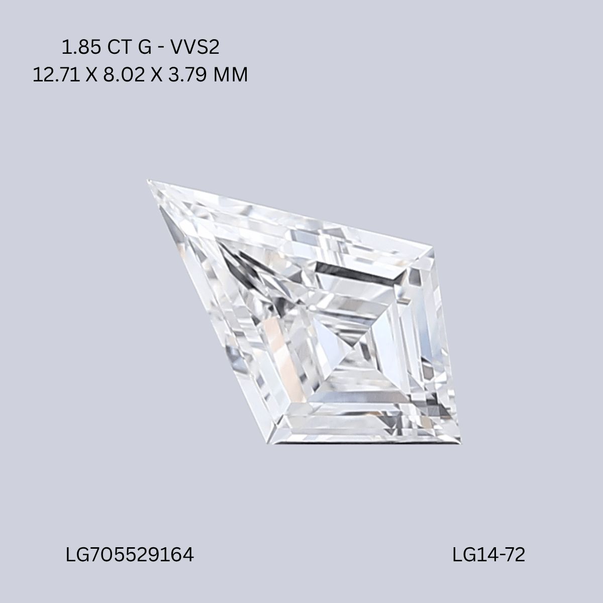 1.85 ct lab-grown Kite Diamond