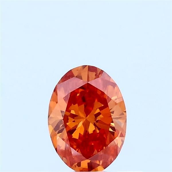 0.33 CT Fancy Vivid Pinkish Orange OVAL