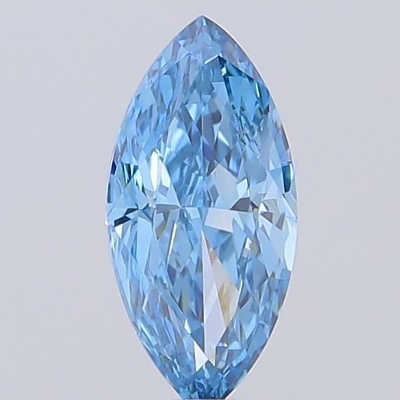 0.94 CT Fancy Vivid Blue MARQUISE