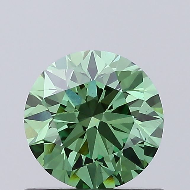 0.75 CT Fancy Vivid Green ROUND