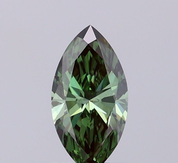 0.78 CT Fancy Vivid Green MARQUISE