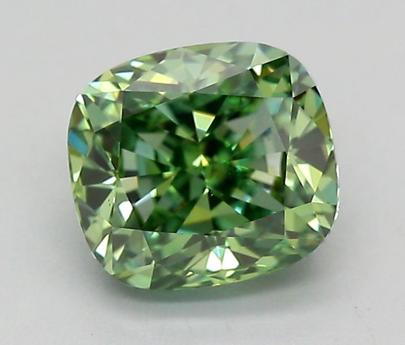 1.01 CT Fancy Vivid Green CUSHION MODIFIED