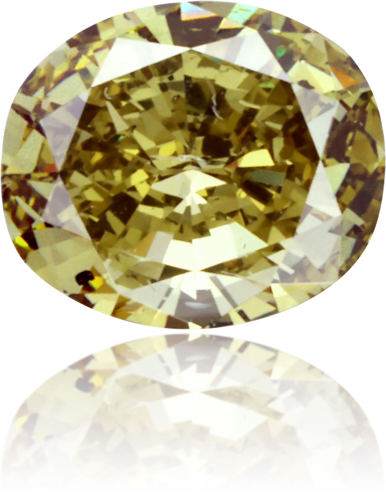 Diament 1.0 ct Fancy Deep Brownish Greenish Yellow/SI2