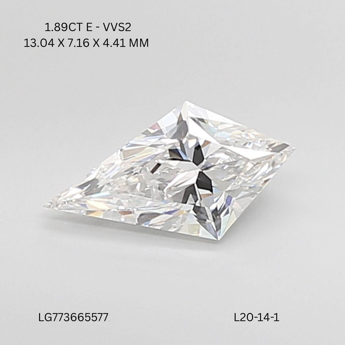 1.89 ct lab-grown Kite Diamond