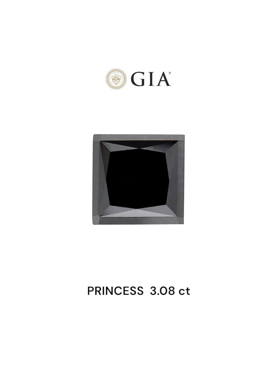 3.08 ct Princess diamond