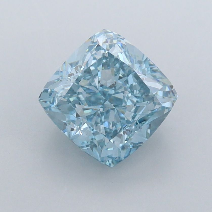 1.63 CT Fancy Vivid Blue CUSHION MODIFIED