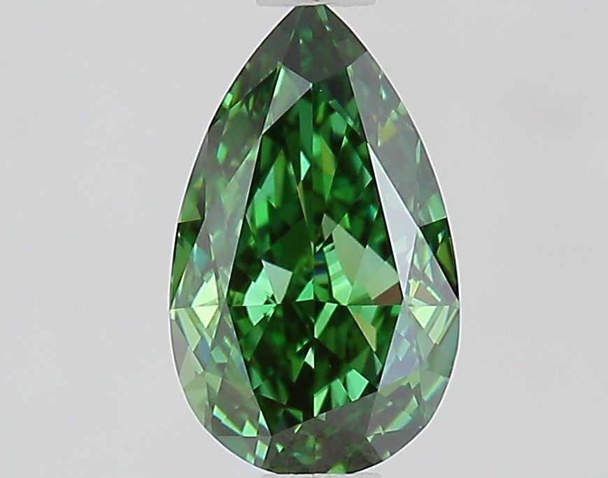 1.0 CT Fancy Vivid Green PEAR