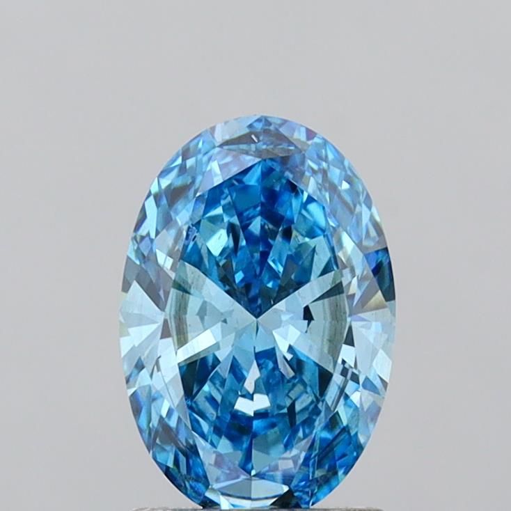 1.52 CT Fancy Vivid Blue OVAL