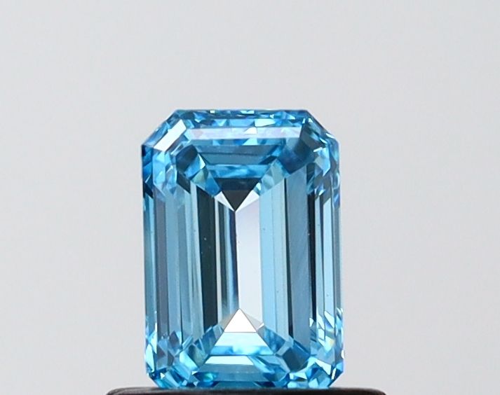 0.71 CT Fancy Vivid Blue EMERALD