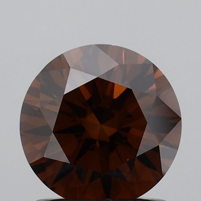 1.02 CT Fancy Deep Orangey Brown ROUND
