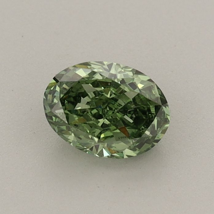 0.57 CT Fancy Vivid Green OVAL