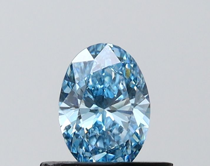 0.54 CT Fancy Vivid Blue OVAL