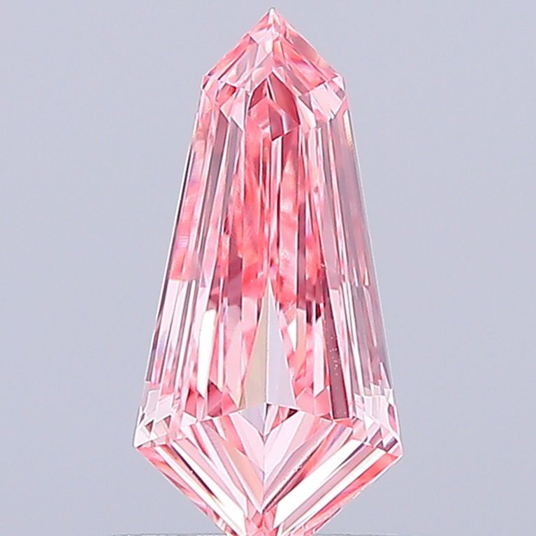 0.68 CT Fancy Vivid Pink HEXAGONAL