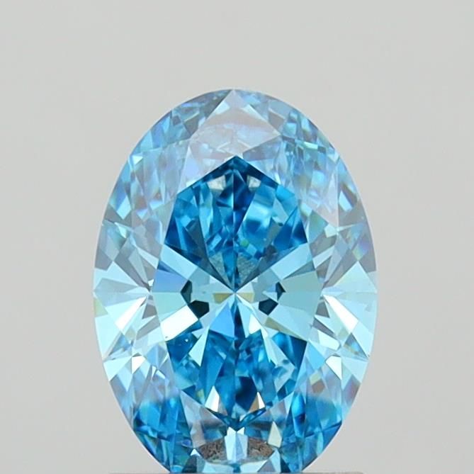 1.54 CT Fancy Vivid Blue OVAL