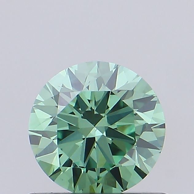 0.58 CT Fancy Vivid Green ROUND