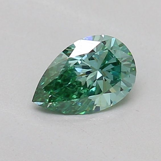 0.21 CT Fancy Vivid Green PEAR