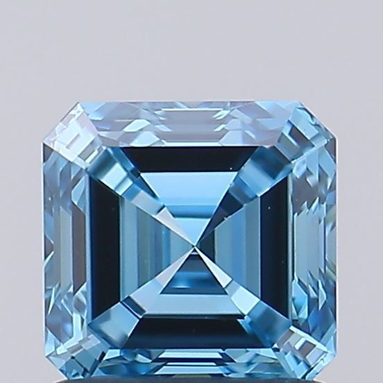 1.06 CT Fancy Vivid Blue ASSCHER