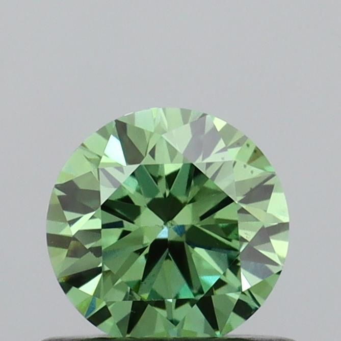 0.54 CT Fancy Vivid Green ROUND