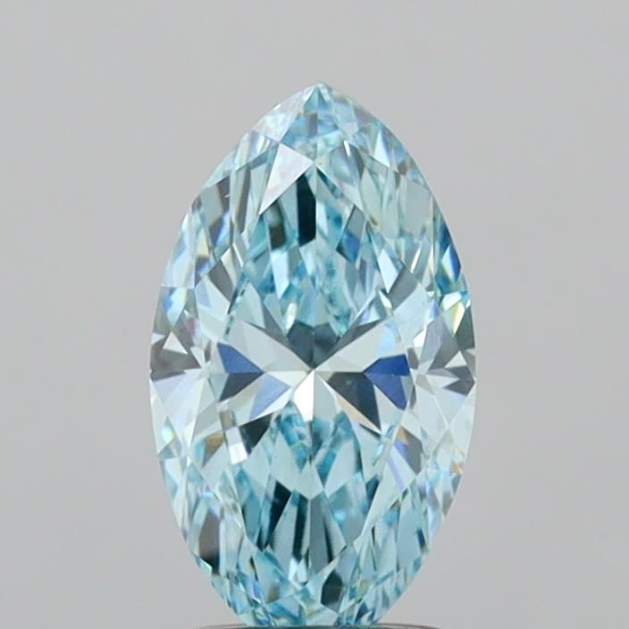 1.39 CT Fancy Vivid Blue MARQUISE