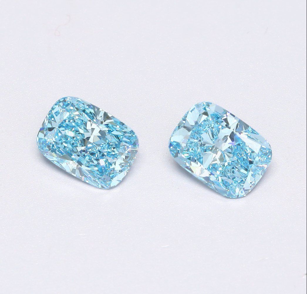 1.92 CT Fancy Vivid Blue CUSHION MODIFIED