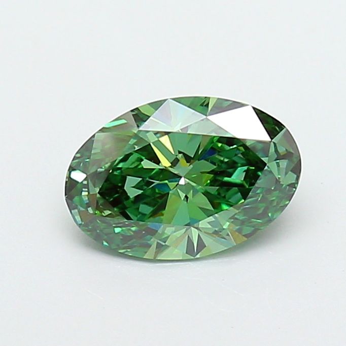 1.09 CT Fancy Vivid Green OVAL