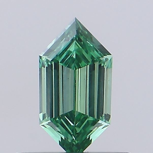 0.42 CT Fancy Vivid Green HEXAGONAL