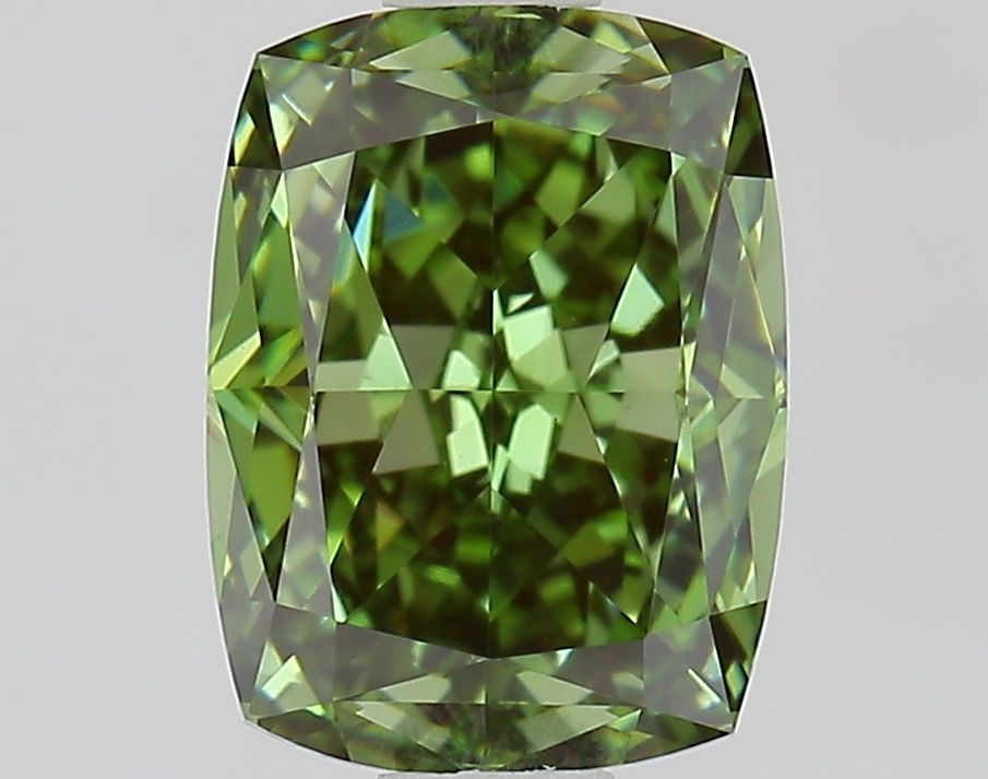 1.5 CT Fancy Vivid Green CUSHION MODIFIED