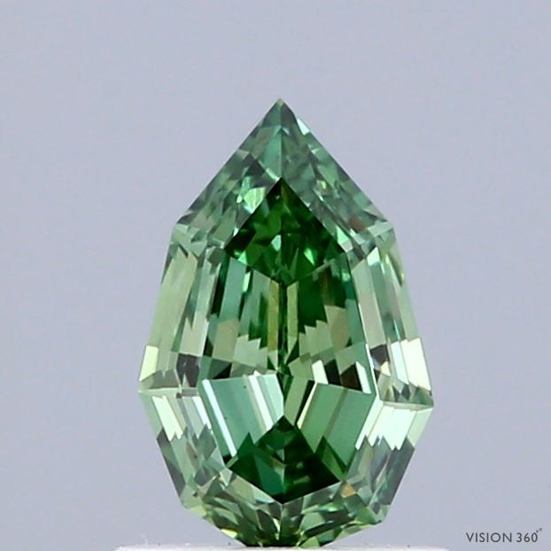 0.88 CT Fancy Vivid Green OCTAGONAL