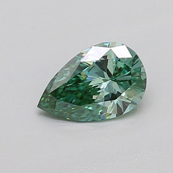 0.34 CT Fancy Vivid Green PEAR