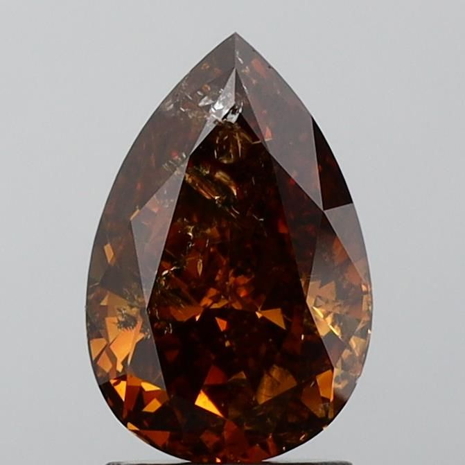 Diament 2.01 ct Fancy Deep Orange Brown/I2