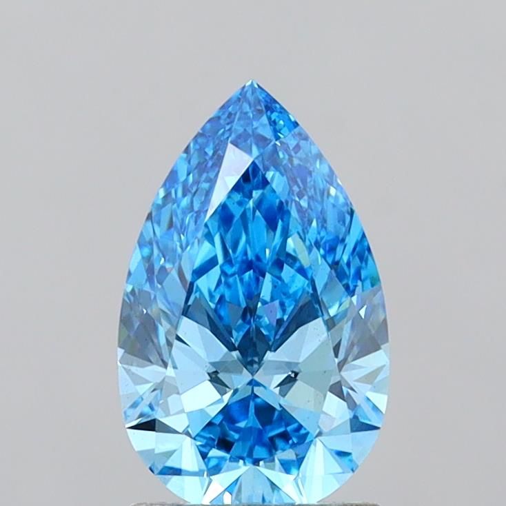 1.55 CT Fancy Vivid Blue PEAR