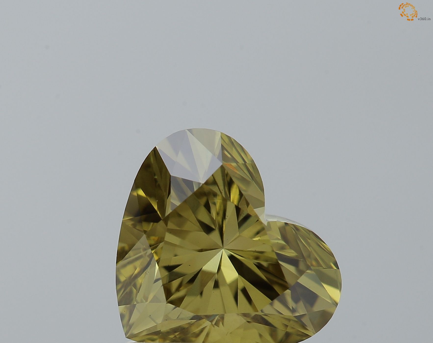 1.09 CT Fancy Intense Greenish Yellow HEART