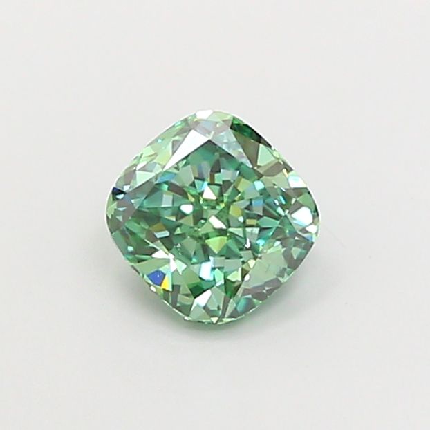 1.01 CT Fancy Vivid Green CUSHION MODIFIED