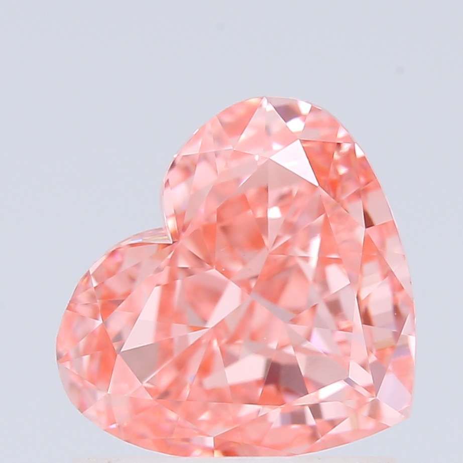 1.0 CT Fancy Vivid Pink HEART